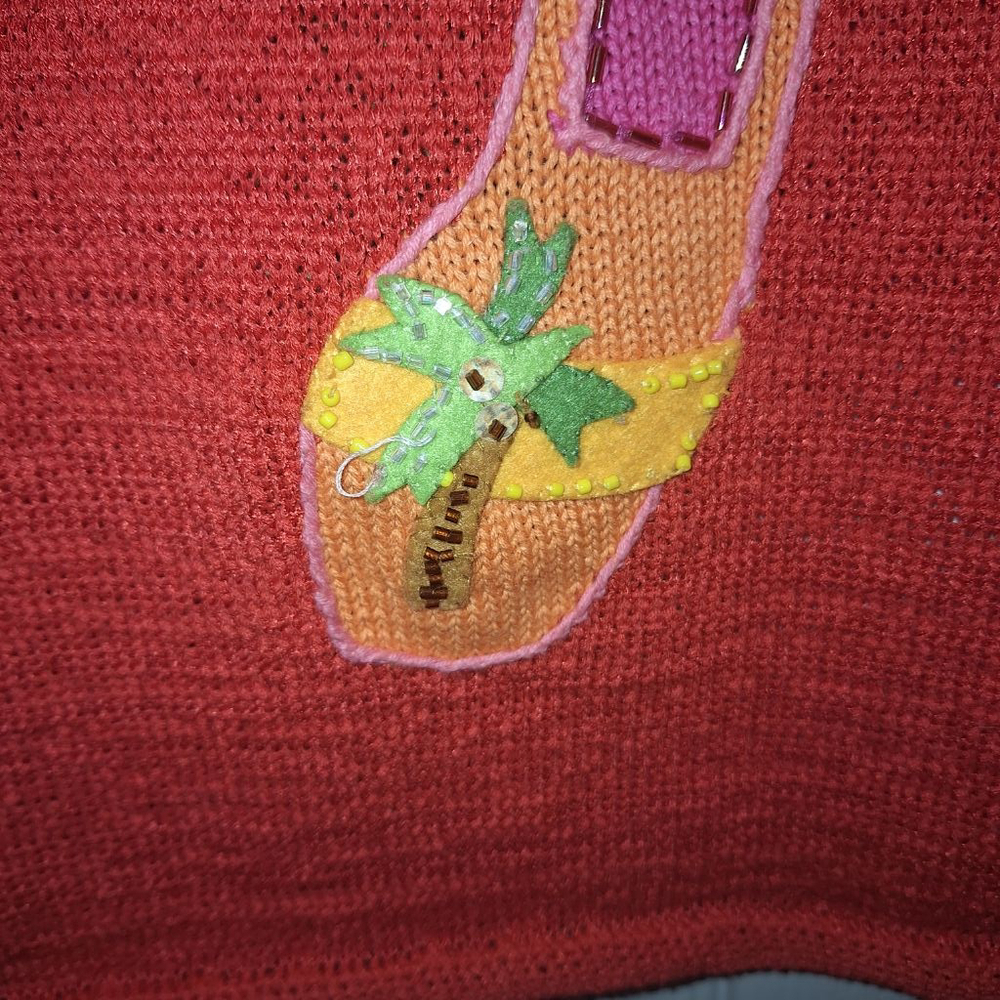 Susan Bristol Red Turtleneck Short Sleeve Sweater - Picture 3 of 7